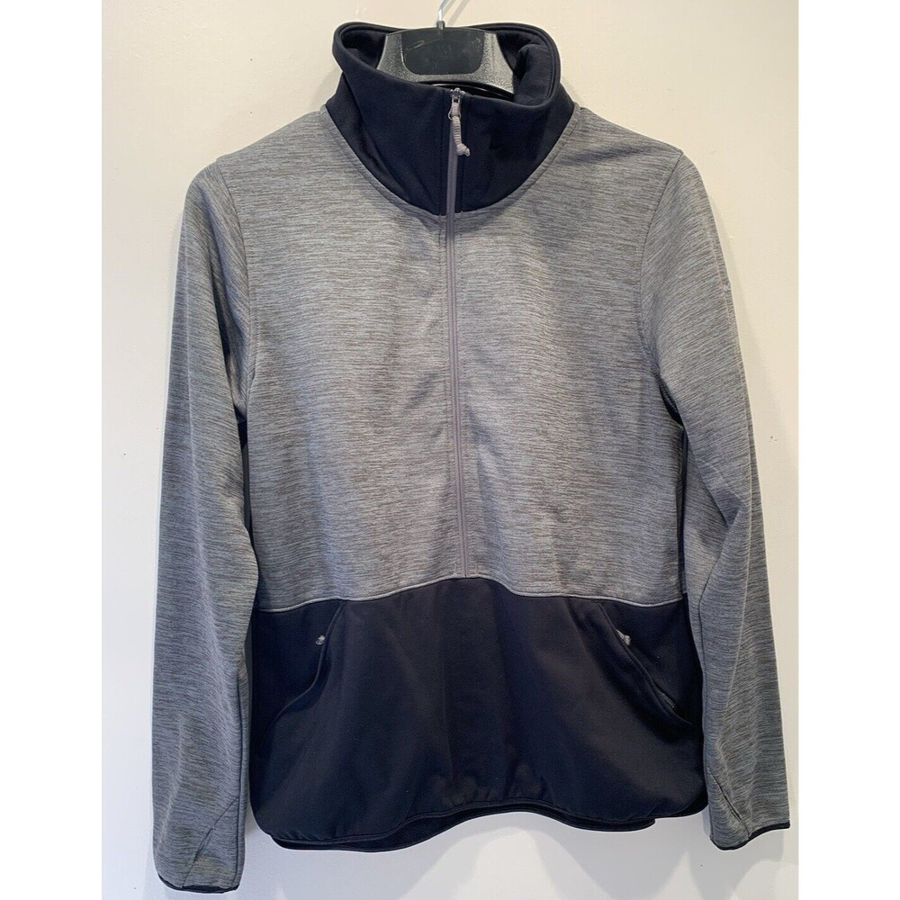 Fleece Pullover Columbia Men’s Large Half 1/2 Zip Black/Charcoal EXCELLENT